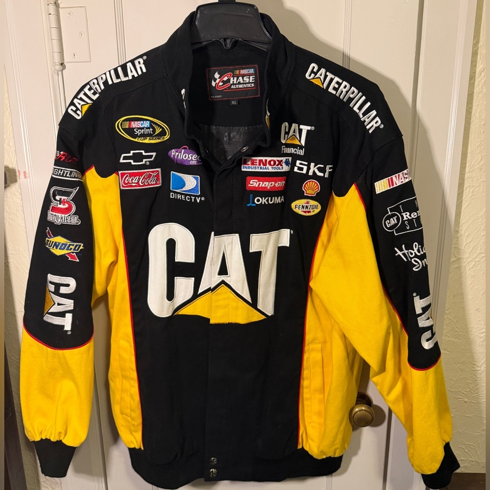 Nascar Caterpillar Black and Yellow Jacket